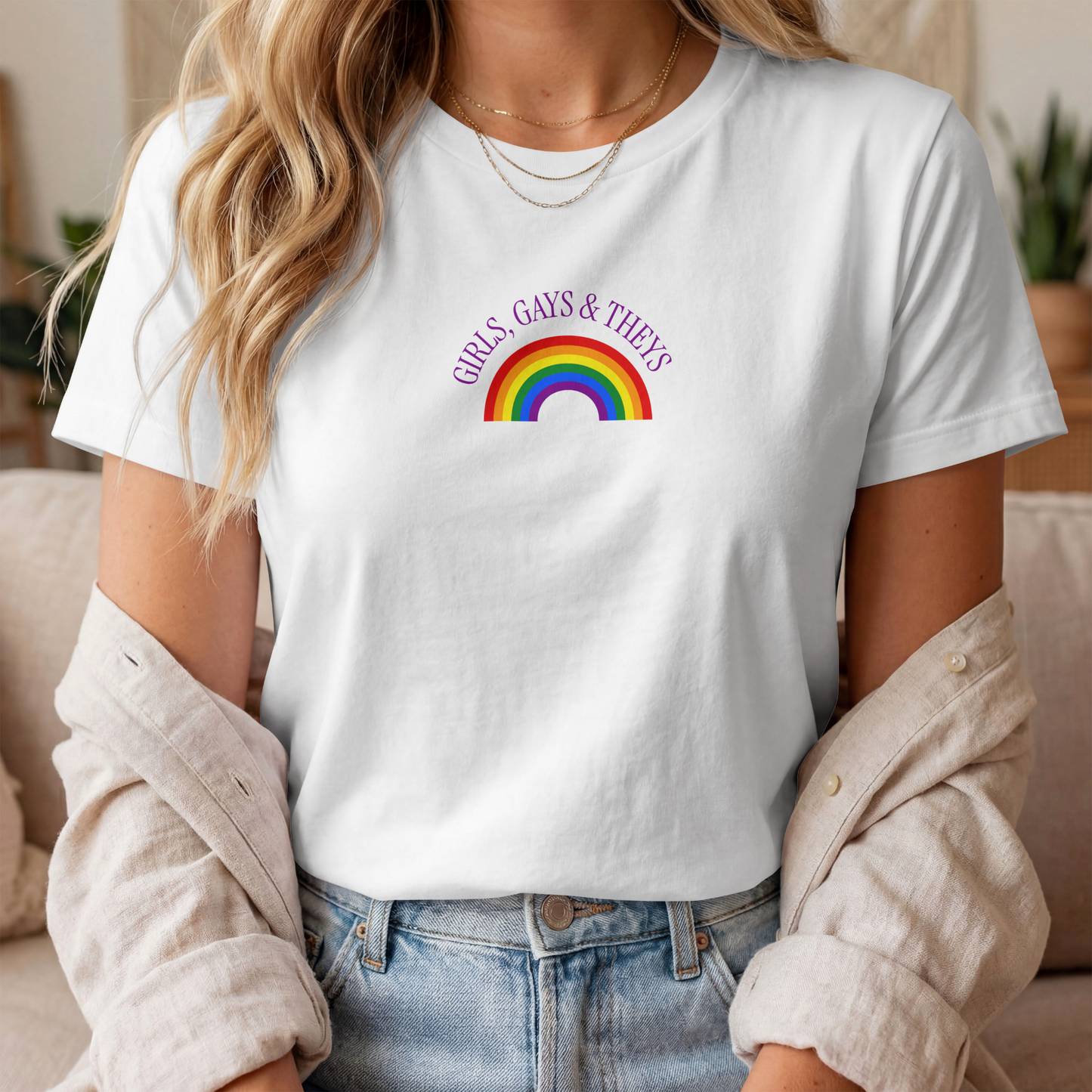 Girls Gays Theys Slogan Tee