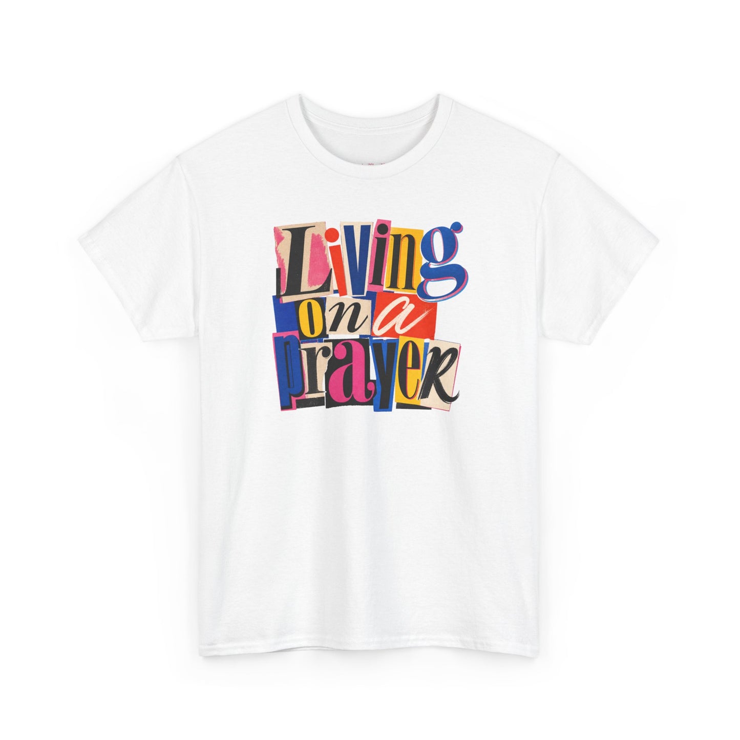 Living On A Prayer Retro Print Tee