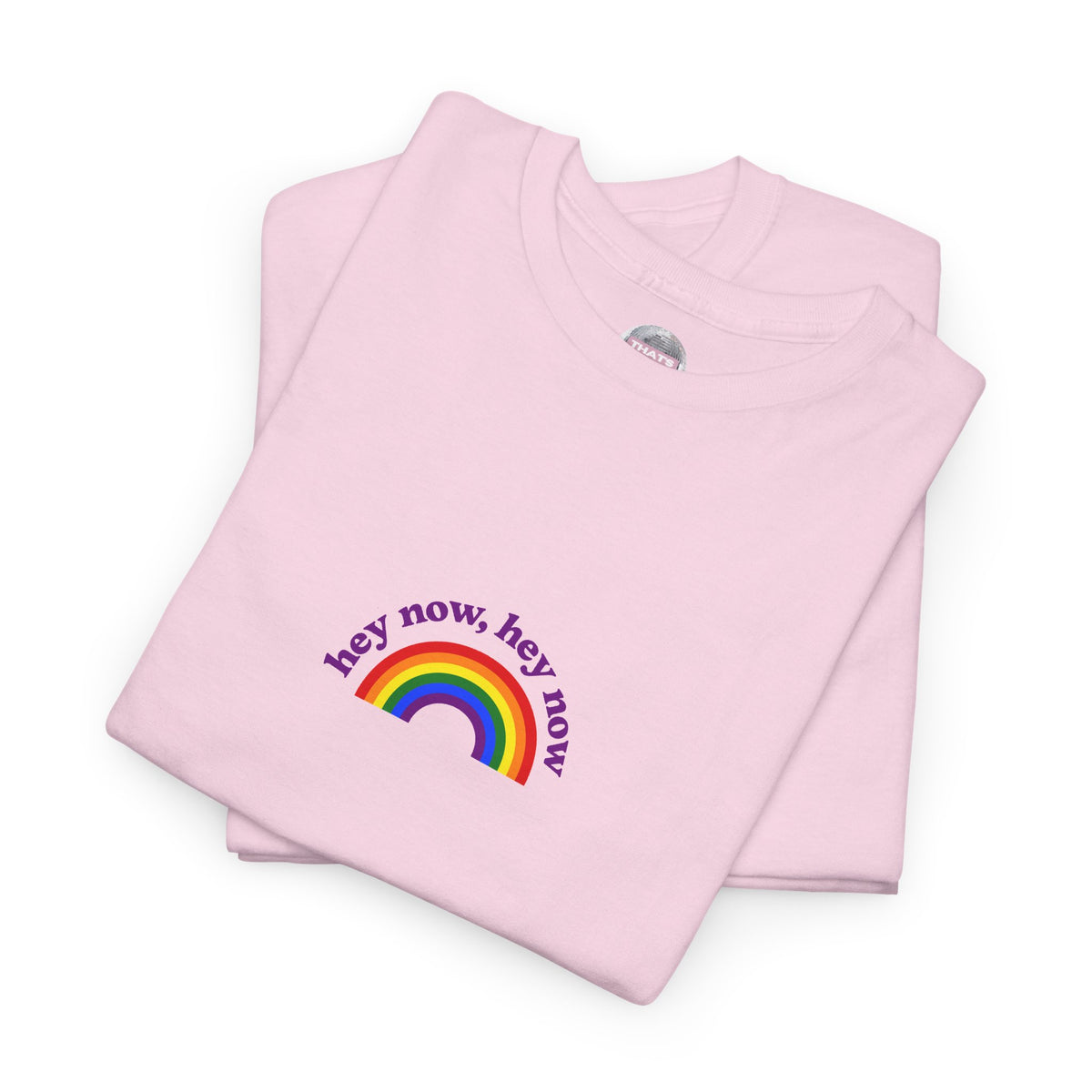 What Dreams Are Made Of lyric with bright rainbow artwork on a unisex t-shirt — view 5