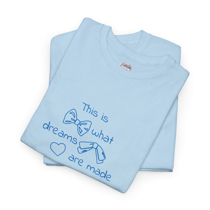 What Dreams Are Made Of lyric with coquette bow artwork on a unisex t-shirt — view 5