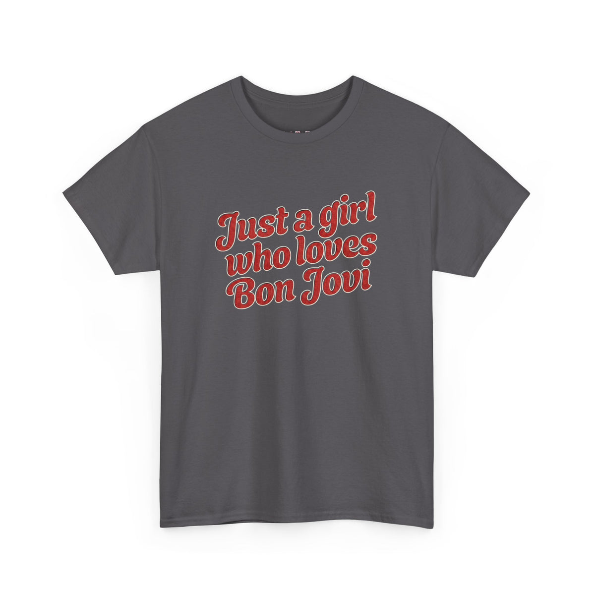 Just A Girl 90s rock slogan printed on a unisex graphic t-shirt — view 5