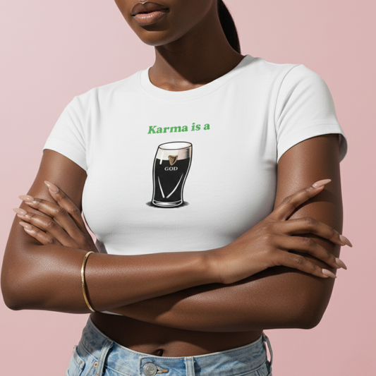 Karma Is A God Baby Tee 🍀
