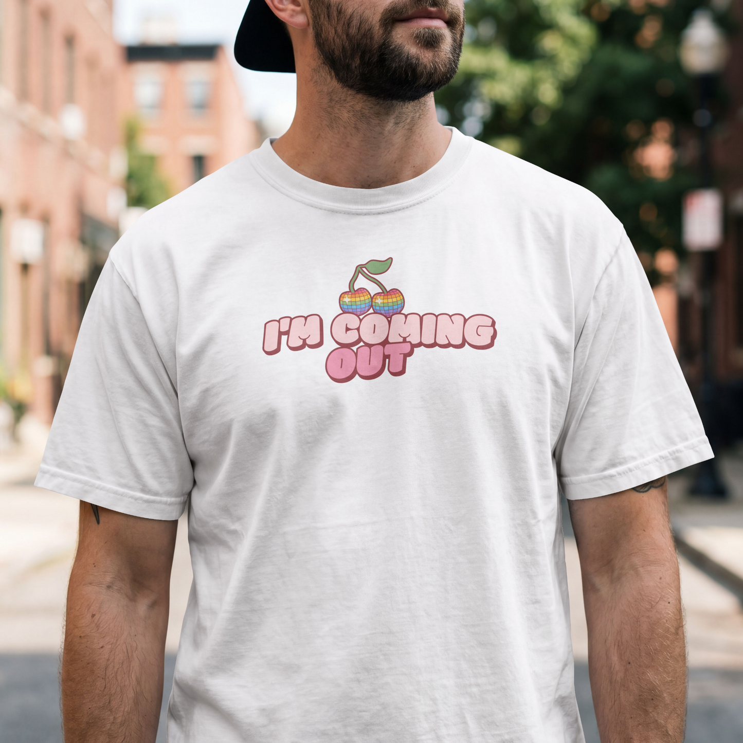 I'm Coming Out Rainbow Cherries Tee