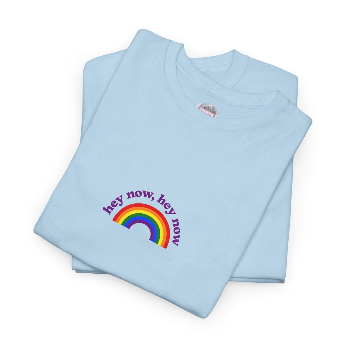 What Dreams Are Made Of lyric with bright rainbow artwork on a unisex t-shirt — view 4