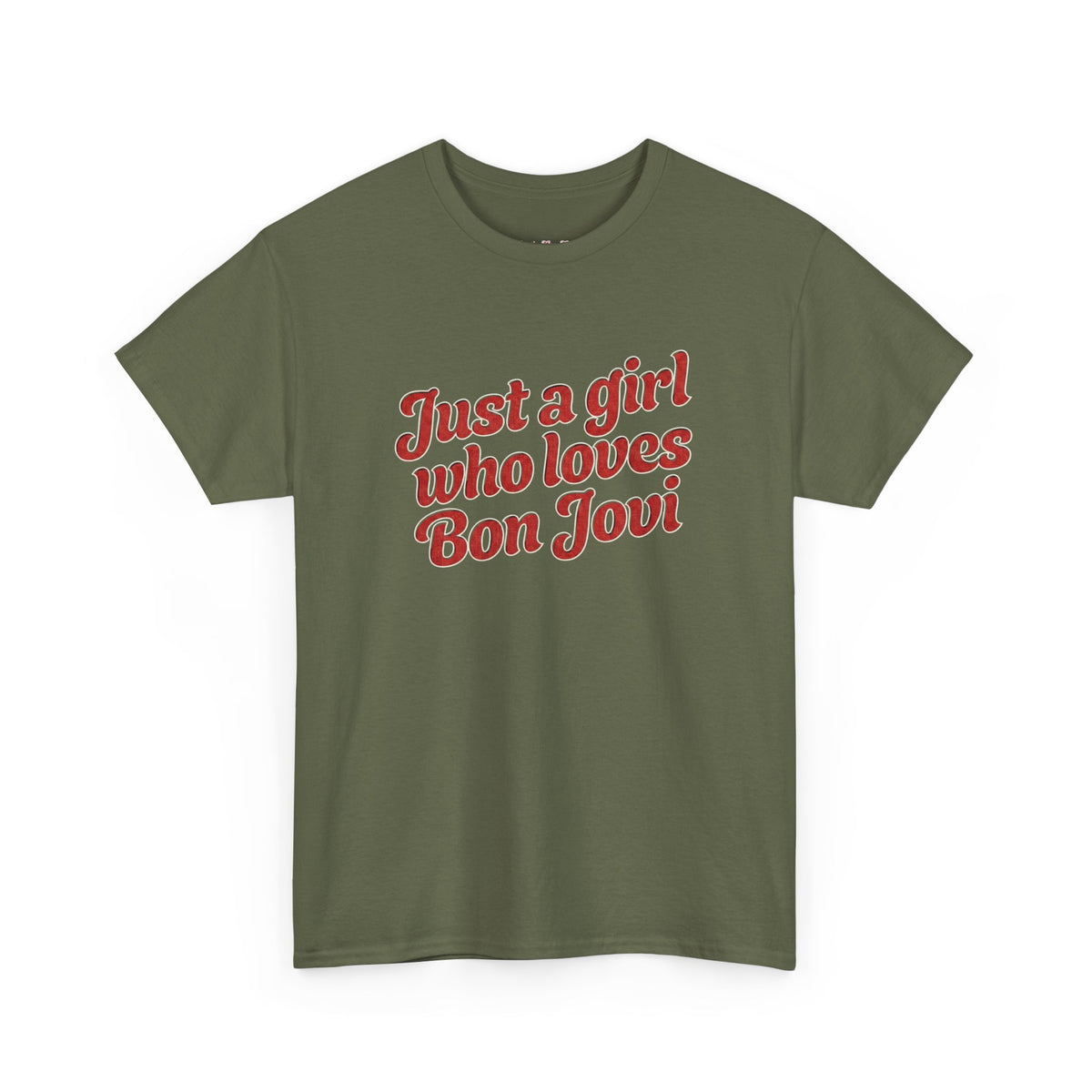 Just A Girl 90s rock slogan printed on a unisex graphic t-shirt — view 4