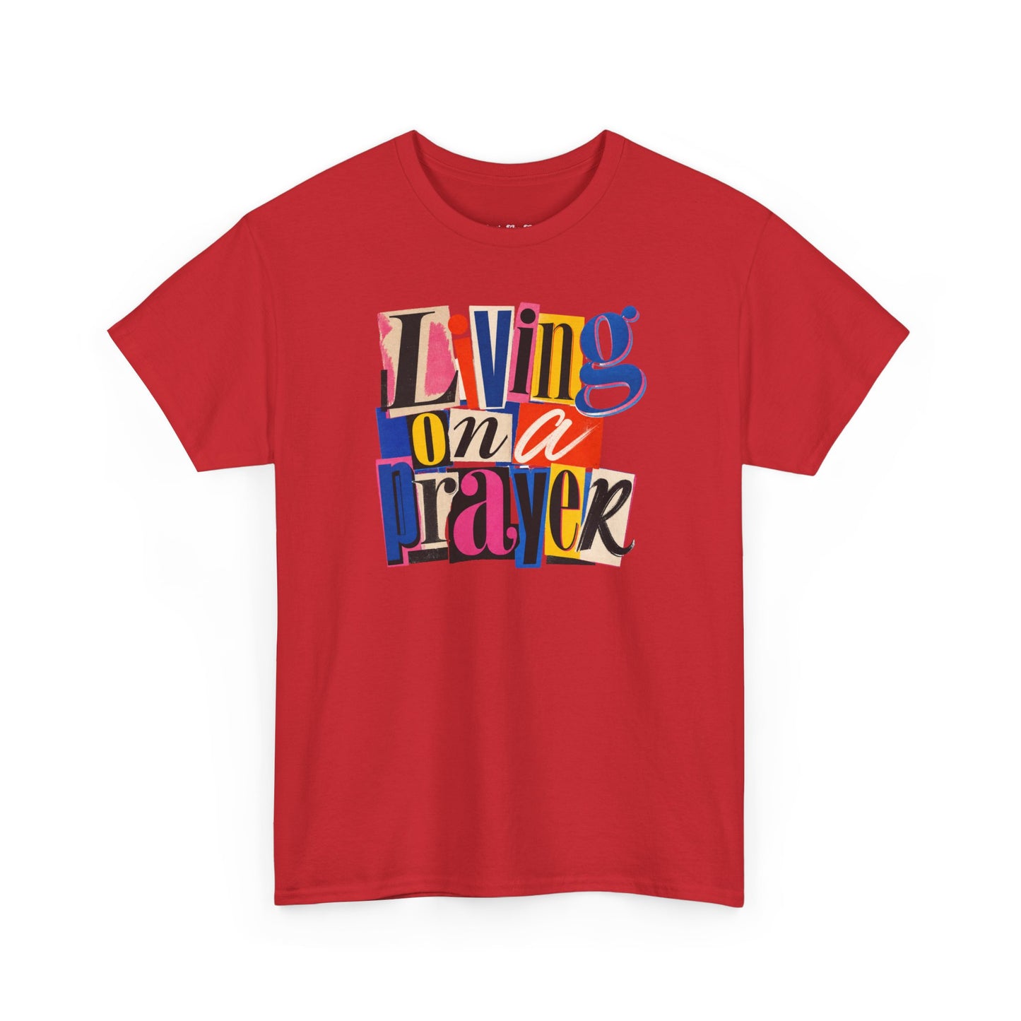 Living On A Prayer Retro Print Tee