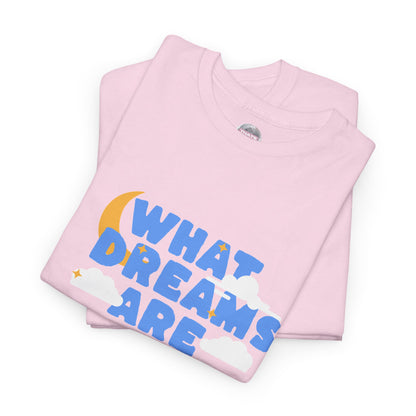 What Dreams Are Made Of lyric with moon and clouds artwork on a unisex t-shirt — view 10